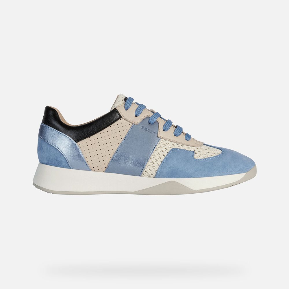 Geox Sneakers White/Blue Suzzie - Geox Womens Shoes - OVXKTW742